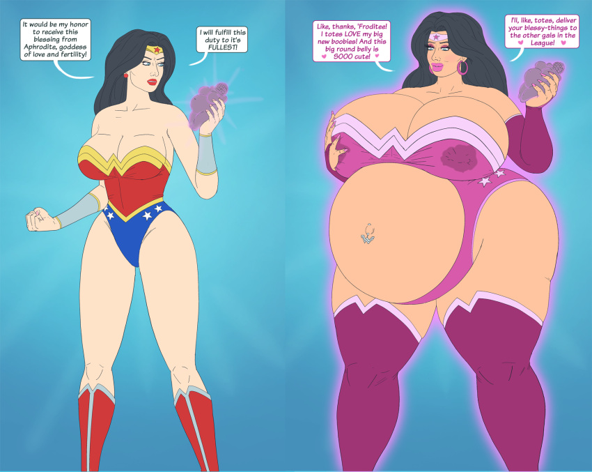 dc_comics gigantic_ass gigantic_breasts pregnant saturnxart wonder_woman