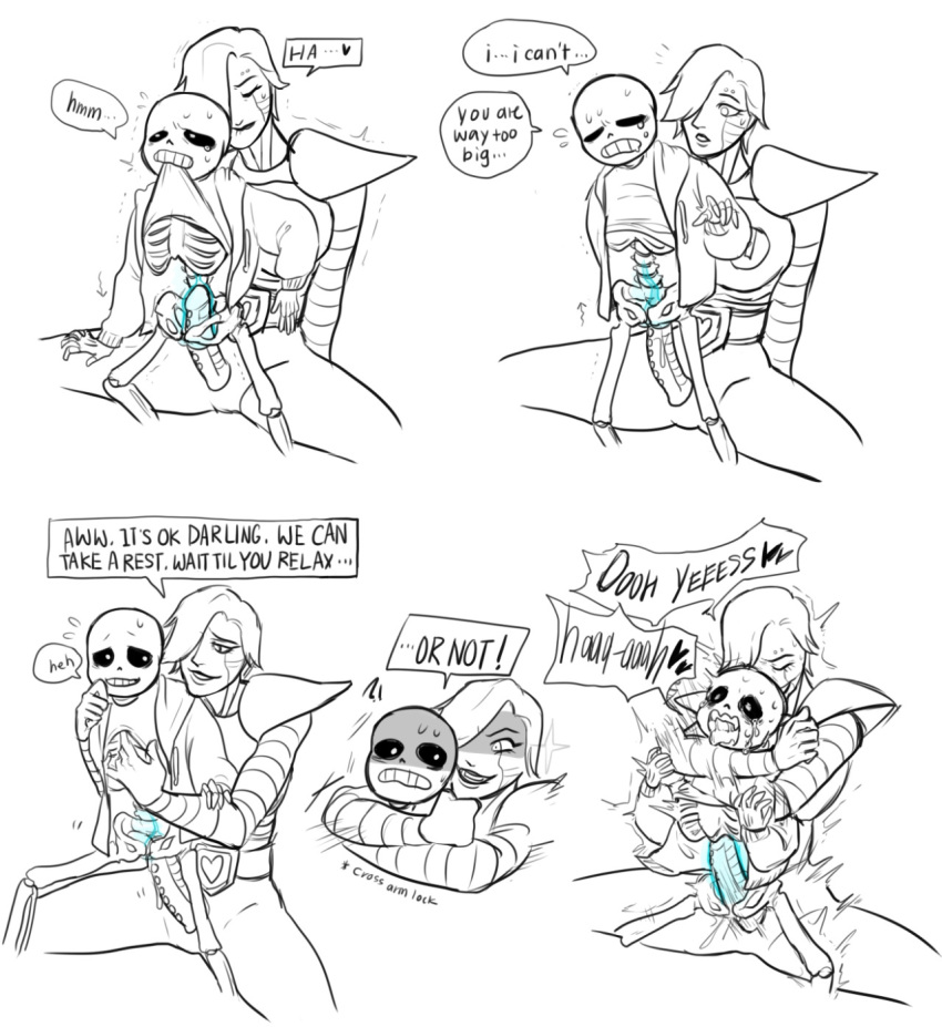 2boys animated_skeleton big_dom big_dom_small_sub big_penis bigger_dom bigger_dom_smaller_sub bigger_male bigger_penetrating bigger_penetrating_smaller biting_clothes biting_shirt blush bottom_sans clothed clothing comic crying crying_with_eyes_open dialogue duo english_text erection forced hair_over_one_eye heart humanoid humanoid_robot hurt hurt_expression larger_male larger_penetrating larger_penetrating_smaller male male/male male_only mettasans mettaton mettaton_ex monochrome monster open_mouth penetration penis questionable_consent robot robot_humanoid robotic_penis sans sans_(undertale) seme_mettaton sex simple_background skeleton small_sub small_sub_big_dom smaller_penetrated smaller_sub smaller_sub_bigger_dom smile tears text thesourceofmysins tongue top_mettaton uke_sans undead undertale undertale_(series) video_games yaoi