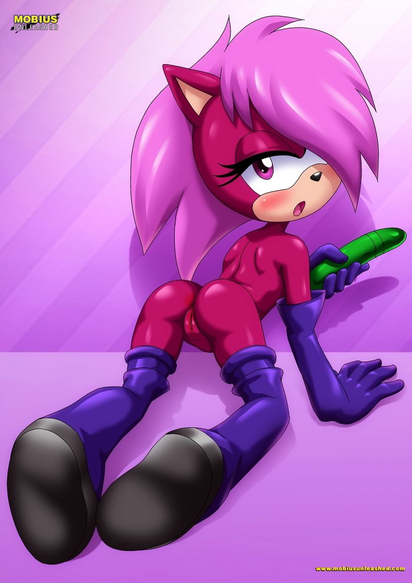 1girl all_fours anus ass bbmbbf blush dildo mobius_unleashed palcomix pussy sega sonia_the_hedgehog sonic_(series) sonic_the_hedgehog_(series) sonic_underground
