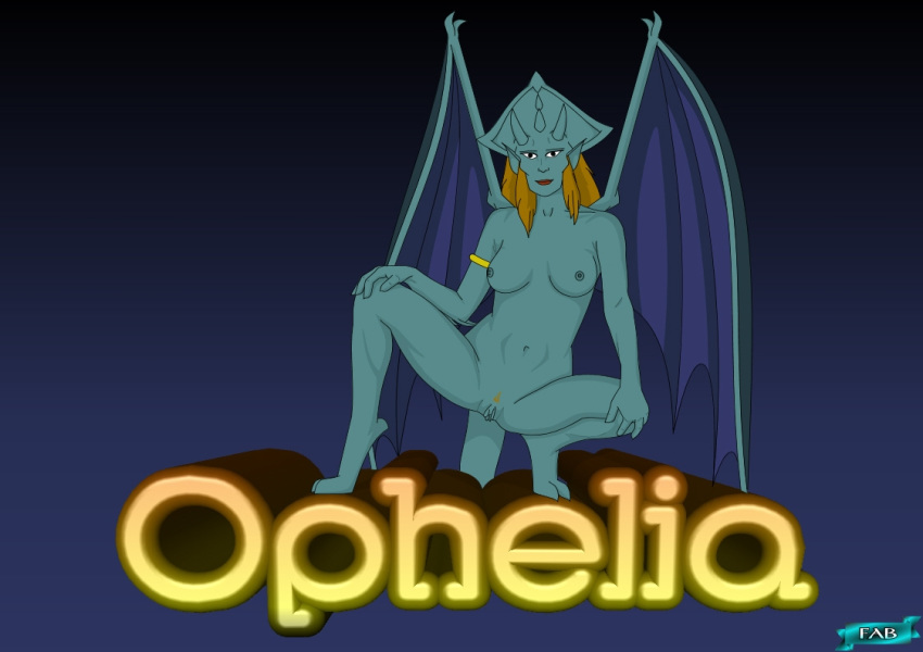 1girl character_name fab3716 female female_only gargoyles nude ophelia ophelia_(gargoyles) solo_female