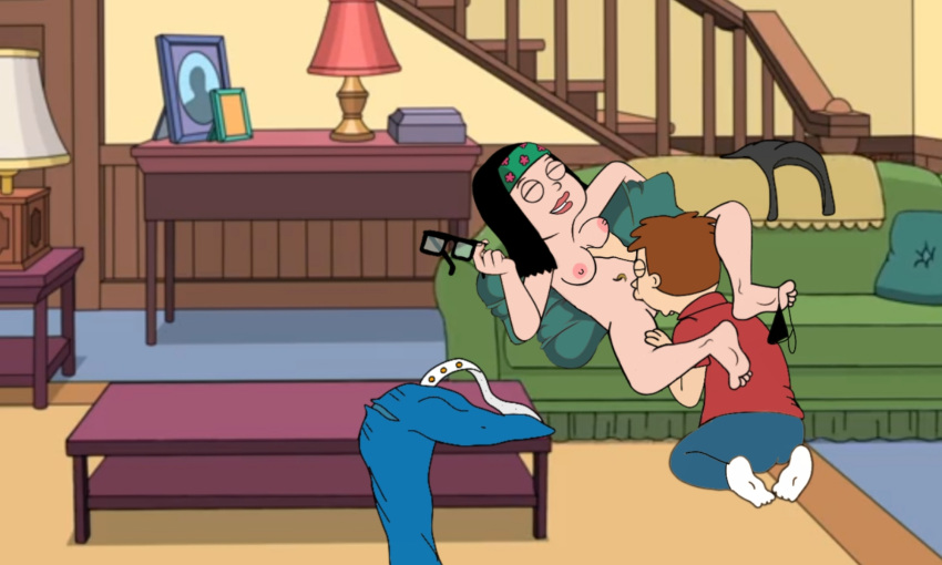 american_dad boob_squeeze brother_and_sister clothed_male_nude_female eating_pussy hayley_smith nude pussylicking steve_smith