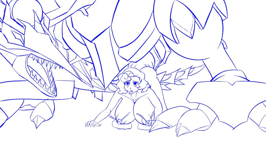 ass big_breasts breasts dragon duel_monster emmeline_(yu-gi-oh!_duel_links) gigantic_breasts huge_ass huge_breasts huge_nipples huge_penis interspecies lactation large_areolae lineart monochrome monster nipples odd-eyes_pendulum_dragon penis rochestedorm sex size_difference sketch yu-gi-oh! yu-gi-oh!_duel_links