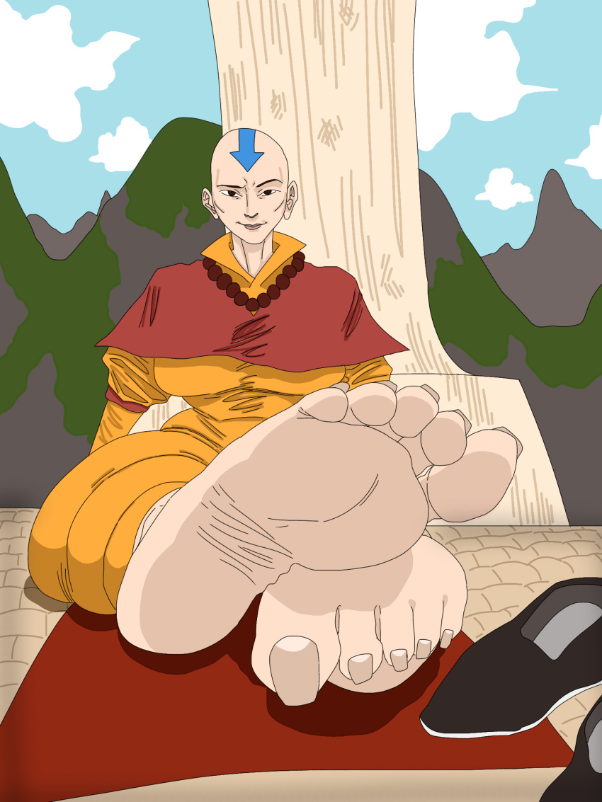 1girl asian asian_female avatar:_the_last_airbender feet foot_fetish monk tatoo tomboy30_(artist)