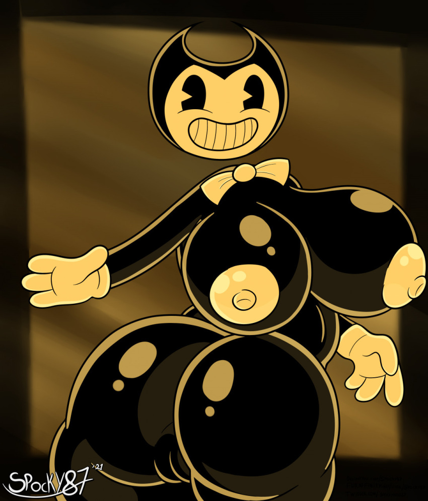 bendy_(bendy_and_the_ink_machine) big_ass big_breasts roblofanflation spocky87