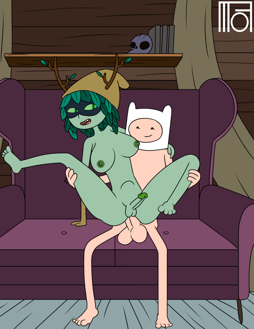 adult_swim adventure_time anal anal_insertion anal_penetration anal_sex bare_arms bare_breasts bare_legs bare_shoulders bare_thighs barefoot big_ass big_balls big_breasts big_nipples big_penis canon_couple cartoon_network completely_naked completely_naked_male completely_nude completely_nude_futanari completely_nude_male couple dickgirl finn_the_human futanari futanari_penetrated genitals green_body green_eyes green_hair green_skin hat hat_only hbo_max horn horns huntress huntress_wizard intersex leaf leaves light-skinned_male light_skin male/intersex male_on_futa mask masked masked_futa moffoffo moffoffo_(artist) plant plant_girl wizard