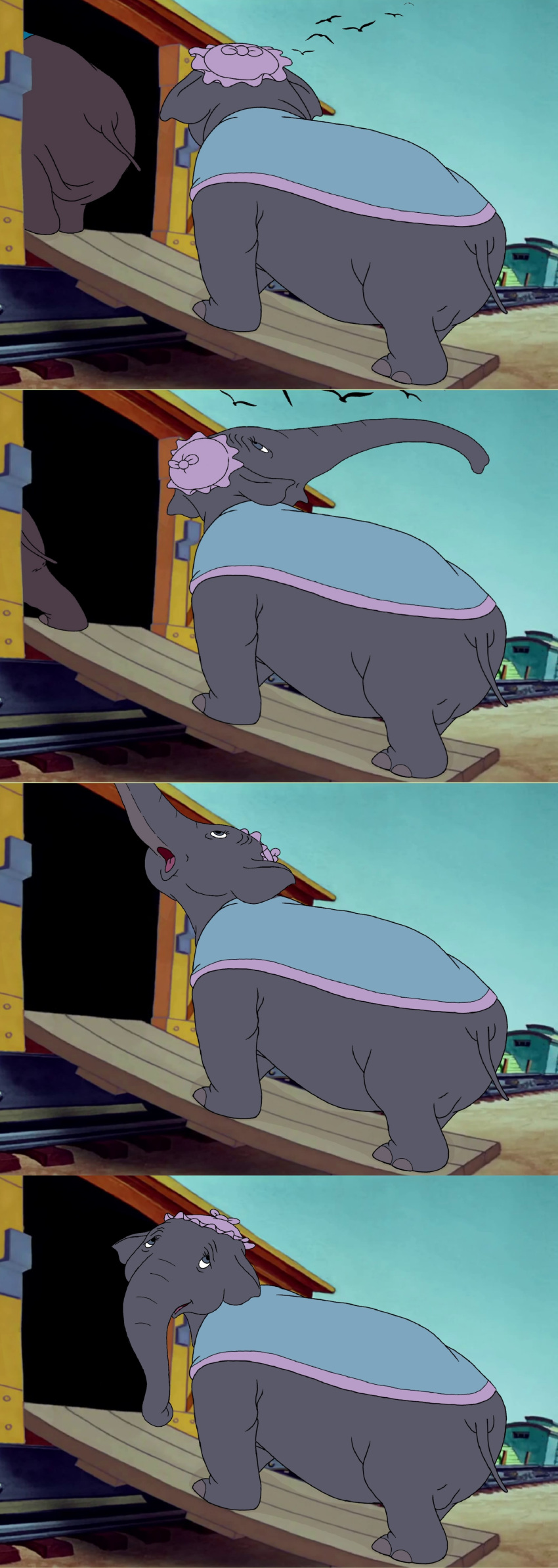 big_ass dumbo elephant giddy_(dumbo) mrs._jumbo_(dumbo) mrsjumbo pachyderm plump plump_ass train