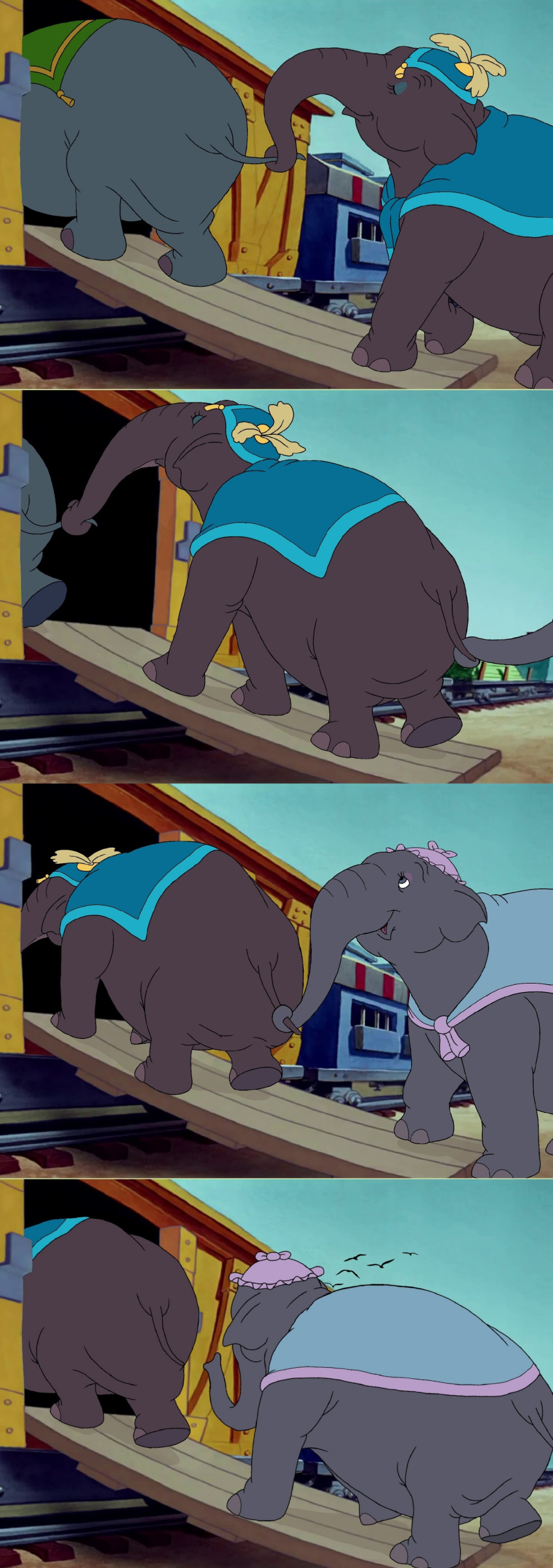 big_ass big_ass catty_(dumbo) dumbo elephant giddy_(dumbo) mrs._jumbo_(dumbo) mrsjumbo pachyderm plump plump_ass train