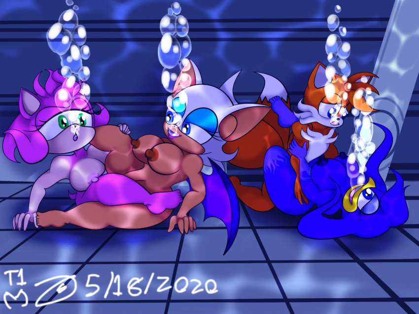 1boy 3girls air_bubbles amy_rose miles_"tails"_prower moaning orgy rouge_the_bat scissoring sega sex sonic_riders sonic_the_hedgehog_(series) tagme the1stmoyatia tribadism tribbing underwater wave_the_swallow yuri
