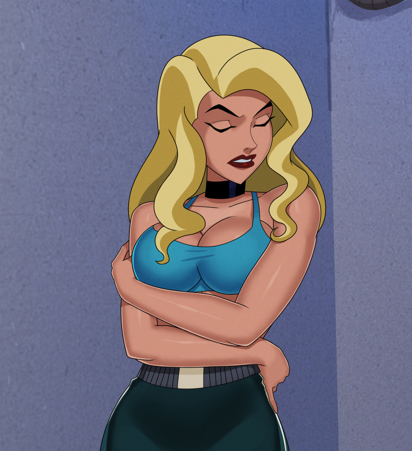 1girl 1girl big_breasts black_canary blonde_hair breasts comic_book_character dinah_lance high_res justice_league long_hair mature mature_female patreon patreon_paid patreon_reward solo_female something_unlimited sunsetriders7 superheroine tagme