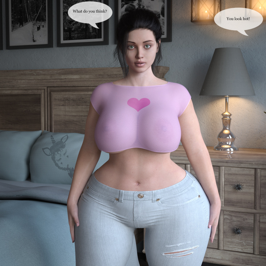 bed bedroom breasts dialogue lamp rev2019 transparent_clothing