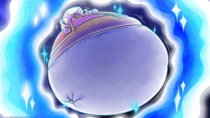 1girl full_body_inflation huge_belly inflation panties scrumdiddlyumptious2 super_mario_bros. toadette