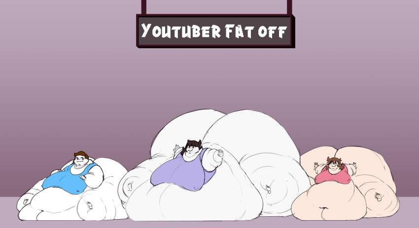 3_girls bbw feet giantess huge_ass huge_belly huge_breasts jaiden_animations morbidly_obese rebecca_parham shgurr size_difference ssbbw
