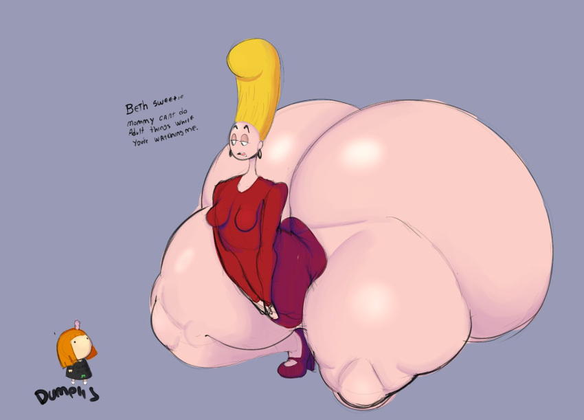 adult_swim beth_oblong fat_ass fat_thighs giantess high_heels huge_ass milf mother_&amp;_daughter pickles_oblong size_difference the_oblongs thick_thighs wig