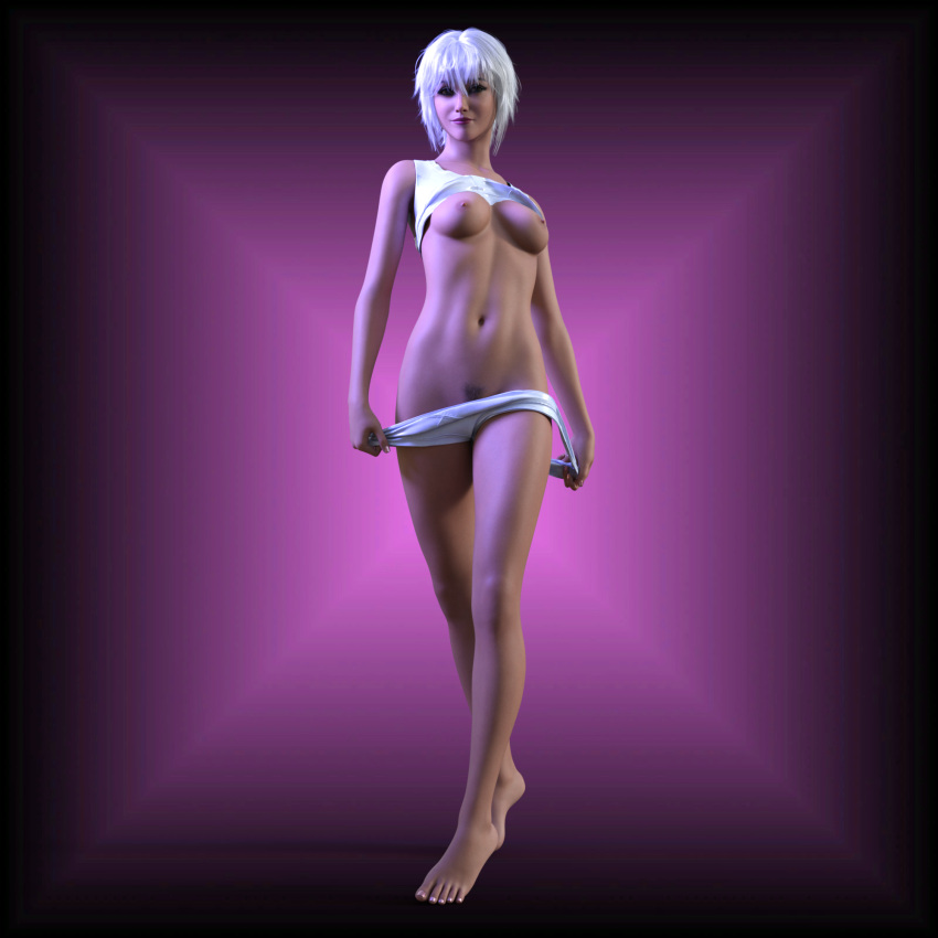 1girl 3d black-kat-3d-studio breasts clothing female_only pubic_hair solo_female