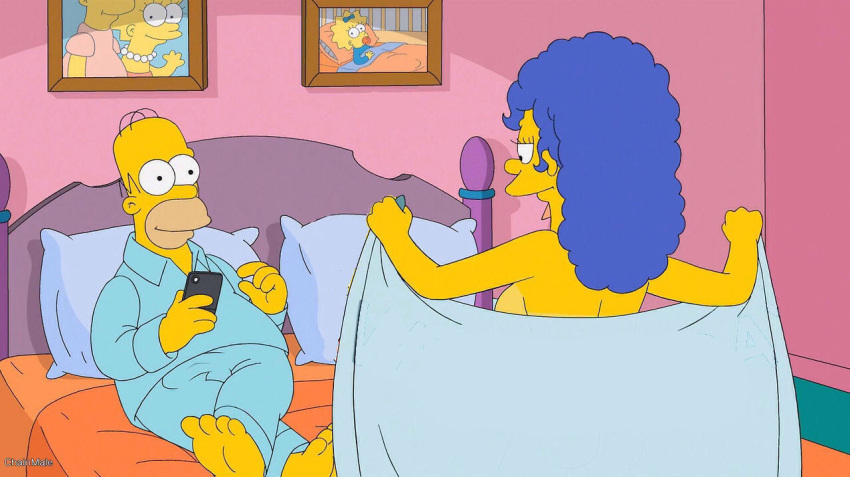 game_playing homer_simpson marge_simpson stripping the_simpsons