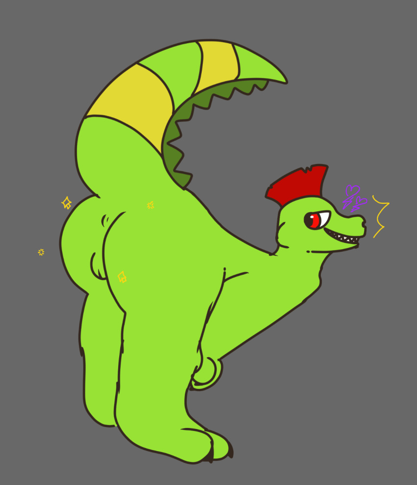 2d anus ass balls ballsack completely_nude crocodile crocodilian felixmcfurry five_nights_at_freddy's five_nights_at_freddy's:_security_breach fnaf furry furry_only green_scales inviting inviting_to_sex lime male male_only mohawk montgomery_gator_(fnaf) nude scalie showing_ass showing_off_ass tail_spikes