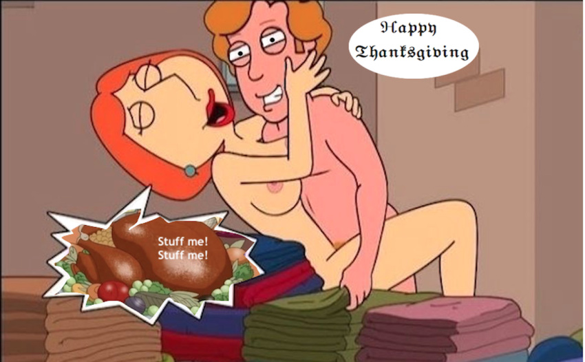 anthony_(family_guy) basement breasts family_guy laundry lois_griffin orgasm sex stuffed thanksgiving