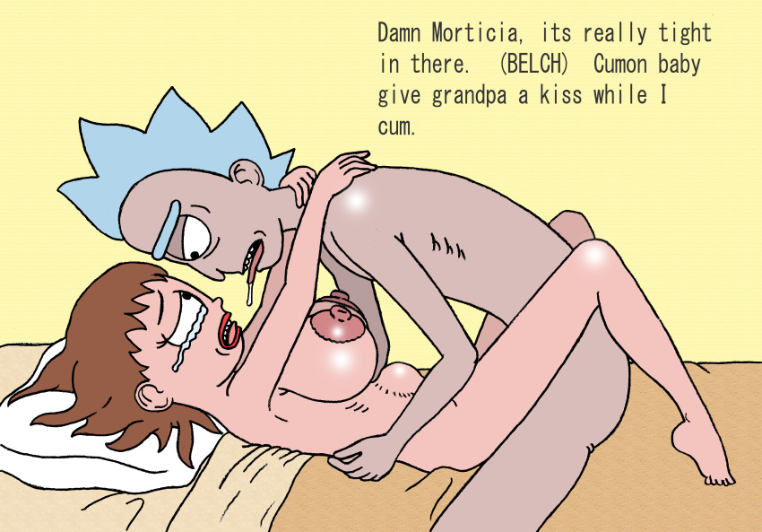 big_breasts grandfather_and_granddaughter incest morticia_smith rick_and_morty rick_sanchez sbb