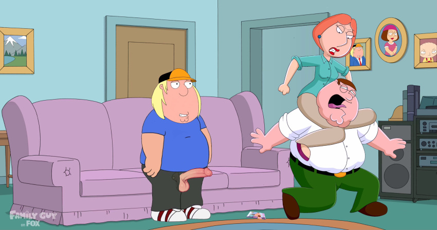 chris_griffin family_guy lois_griffin peter_griffin