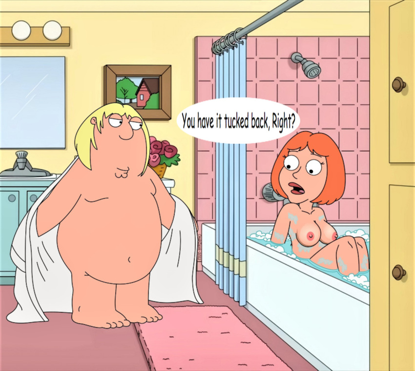 alana_(family_guy) bathroom breasts chris_griffin family_guy startled