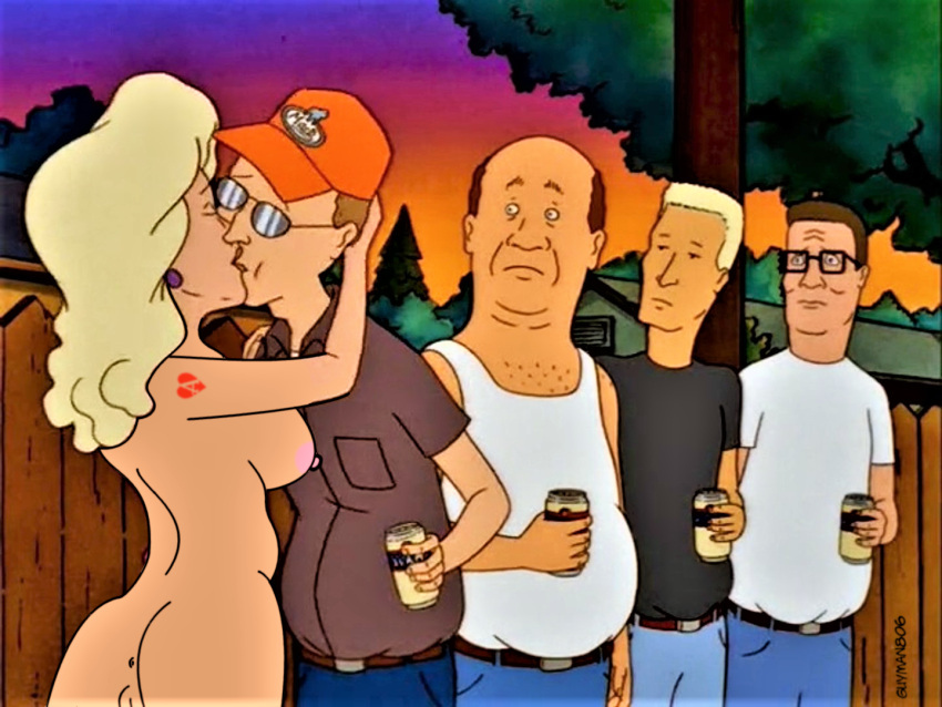 ass breasts dale_gribble erect_nipples hank_hill king_of_the_hill kissing nancy_hicks_gribble nude thighs
