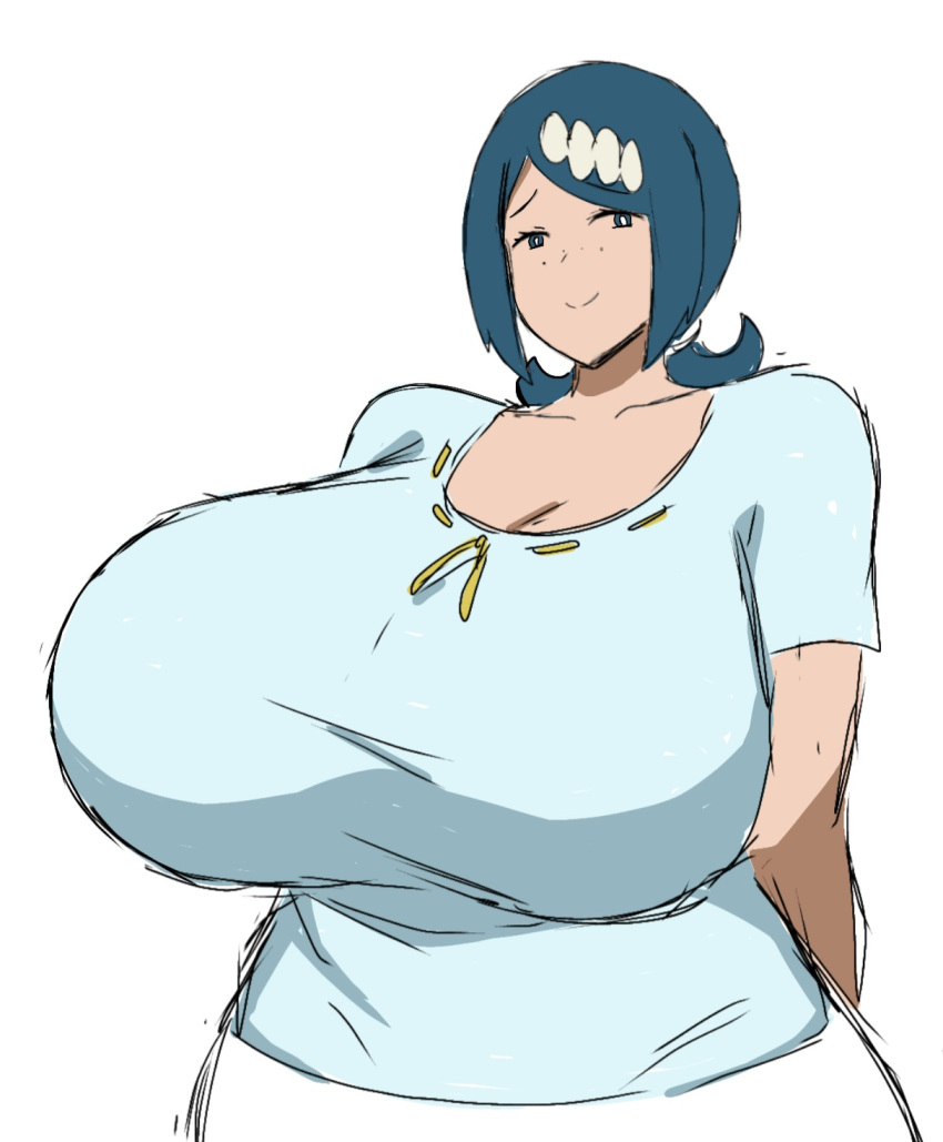gigantic_ass gigantic_breasts hourglass_figure lana's_mother momiji_(artist) pokemon