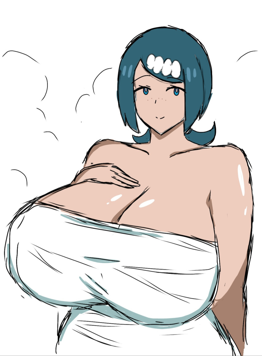 gigantic_ass gigantic_breasts hourglass_figure lana's_mother momiji_(artist) pokemon