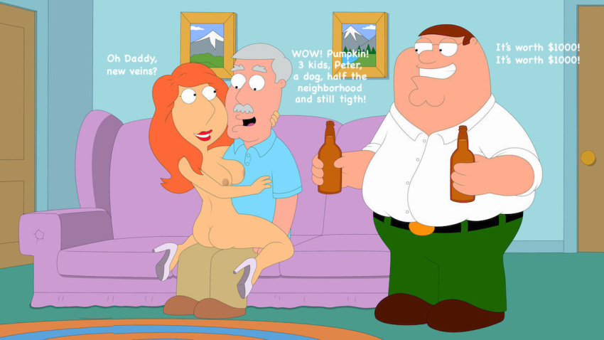 beer carter_pewterschmidt cowgirl_position family_guy girl_on_top incest living_room lois_griffin peter_griffin sex