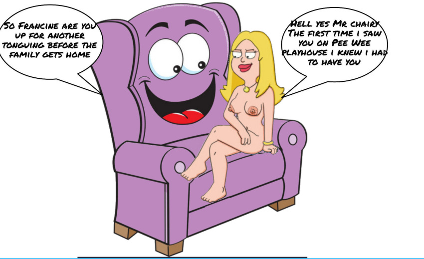 american_dad bad_quality cheating_wife francine_smith imminent_oral inanimate mr_chairy nude_female peewee's_playhouse