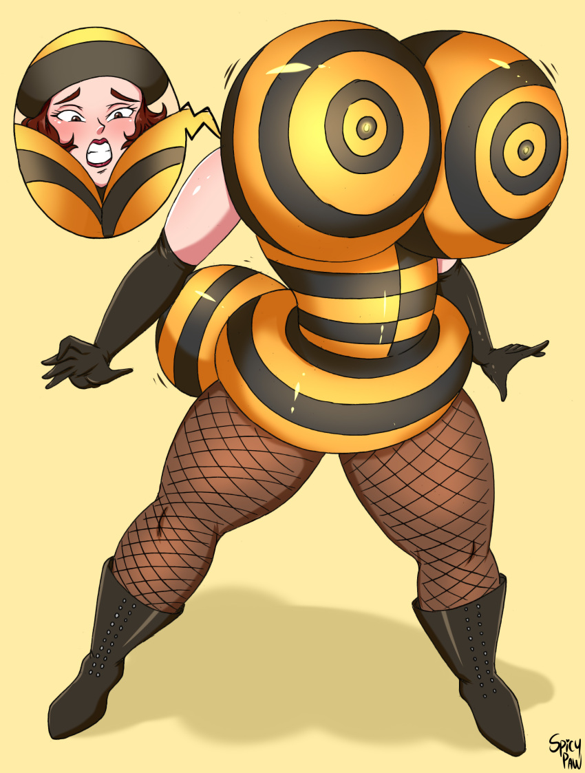 big_ass gigantic_breasts hourglass_figure marvel spicypaw wasp_(earth's_mightiest_heroes) wasp_(marvel)