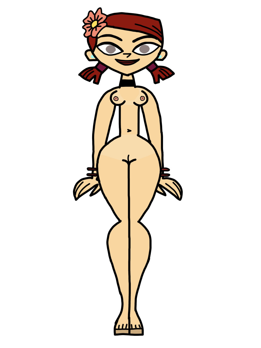 accurate accurate_art_style bikini_tan cartoon_network no_background normal_breasts pink_nipples red_hair shaved_pussy simple_background small_breasts tan_body tan_line total_drama:_revenge_of_the_island total_drama_island zoey_(tdi)