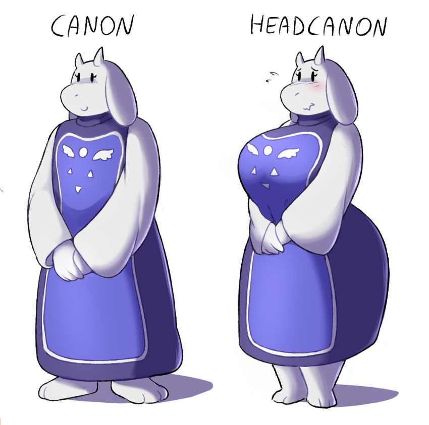 1_girl 1girl 2010s 2019 anthro anthro_only big_breasts blush blushing_female boss_monster breasts canon caprine clothed comparison curvy delta_rune_(emblem) eyelashes fanon female female_anthro female_only fimif floppy_ears furry furry_female furry_only goat goat_ears goat_horns hands_together headcanon horns meme mob_face monster monster_girl purple_clothes purple_clothing solo solo_anthro solo_female standing thick_thighs thighs toriel undertale undertale_(series) voluptuous white_background white_fur wide_hips
