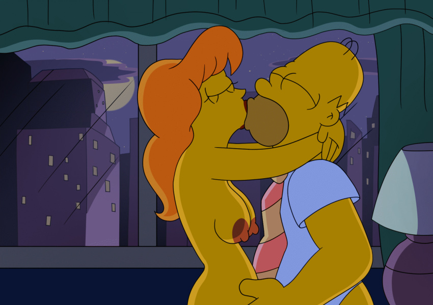 ass bouncing_breasts erect_nipples gif homer_simpson kissing mindy_simmons nude the_simpsons thighs vaginal