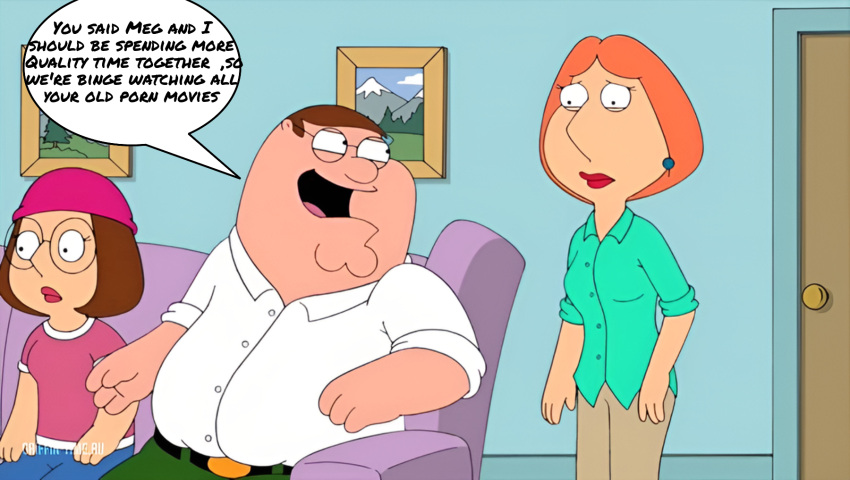 family_guy father_&amp;_daughter lois_griffin meg_griffin peter_griffin