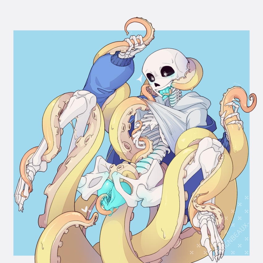 1:1 1:1_aspect_ratio 1cuntboy 2020 2020s 2d 2d_(artwork) animated_skeleton artist_name blue_blush blue_jacket blue_pussy blue_tongue blush bottom_sans bottomless bottomless_cuntboy clothed clothing cuntboy cuntboy_focus cuntboy_only cuntboysub digital_media_(artwork) ectoplasm ectopussy ectotongue hi_res high_res highres imminent_penetration imminent_sex imminent_tentacle_rape imminent_vaginal jacket legs_apart legs_held_open looking_down male monster octopus_tentacles off_shoulder partially_clothed partially_nude pussy reignbeaux13 sans sans_(undertale) shirt shirt_lift shirt_up simple_background skeleton solo_cuntboy submissive submissive_cuntboy suction_tentacles tentacle tentacle_grab tentacle_in_mouth tentacle_under_clothes tentacles tentacles_around_arms tentacles_around_legs tongue tongue_out topwear two-tone_background uke_sans undead undertale undertale_(series) video_game_character video_games white_border yellow_tentacles