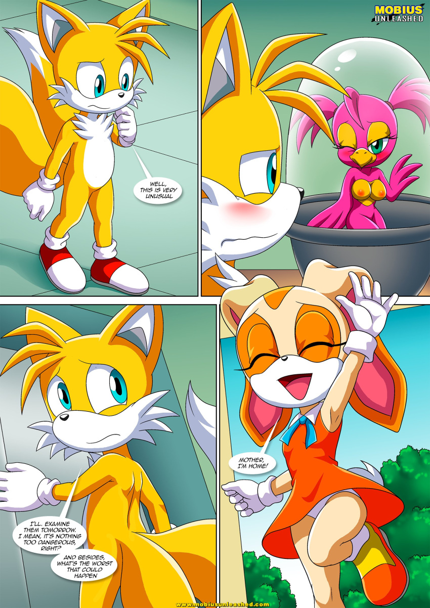 bbmbbf comic cream_the_rabbit flicky idw_publishing miles_"tails"_prower mobius_unleashed palcomix sega sonic_the_hedgehog_(series) the_mayhem_of_the_kinky_virus
