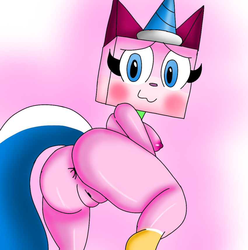 ass backboob breasts furry_female hole nervous pussy thicc unikitty unikitty_show_(copyright)