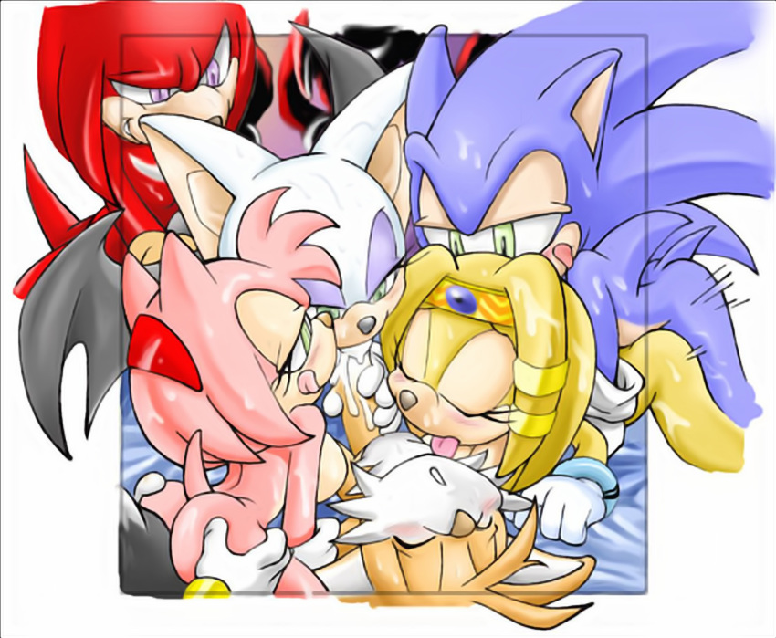 amy_rose erosuke knuckles_the_echidna miles_"tails"_prower multiple_tails rouge_the_bat sega shadow_the_hedgehog sonic sonic_team sonic_the_hedgehog tail tikal_the_echidna