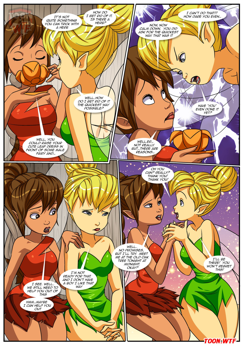 2_girls bbmbbf comic dark-skinned_female disney disney_fairies disney_fairies_(series) fawn fawn_(disney_fairies) how_i_did_your_mother_(comic) palcomix peter_pan peter_pan_(franchise) tinker_bell tinker_bell_(series) toon.wtf yuri yuri_haven