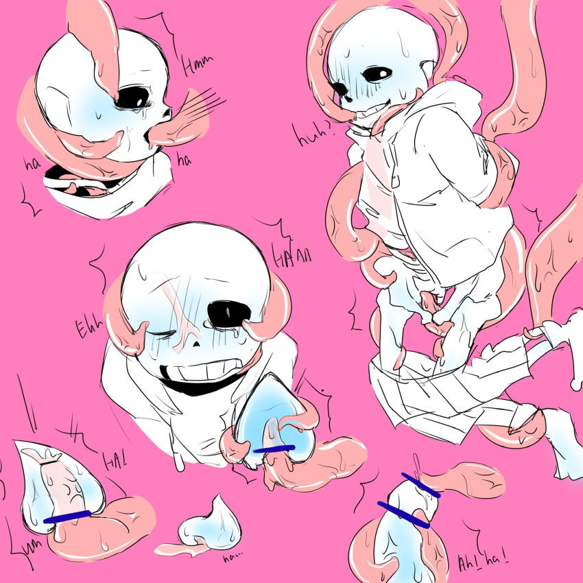 1:1 1:1_aspect_ratio 1boy 2021 animated_skeleton blue_blush blue_penis blush bottom_sans censor_bar censored_penis ectopenis english_text fellatio hooded_jacket jacket male male_only pants_down pants_pulled_down pink_background pink_tentacles pixiv_id_3871107 restrained sans sans_(undertale) simple_background skeleton solid_color_background solo solo_male soul_sex sweat tears tentacle tentacle_around_leg tentacle_in_mouth tentacle_job tentacle_penetration tentaclejob tentacles_on_male tentacles_under_clothes text uke_sans undertale undertale_(series) undressing_another