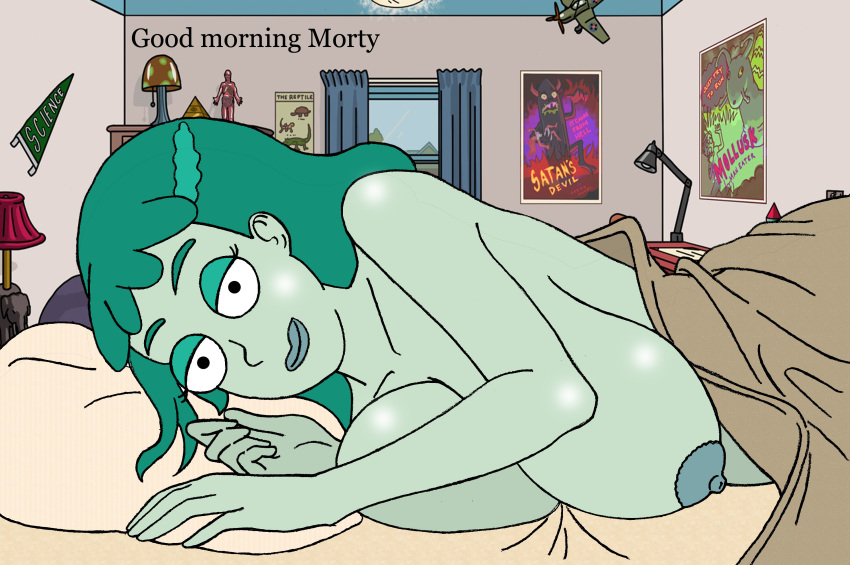 huge_breasts imminent_sex in_bed planetina rick_and_morty sbb