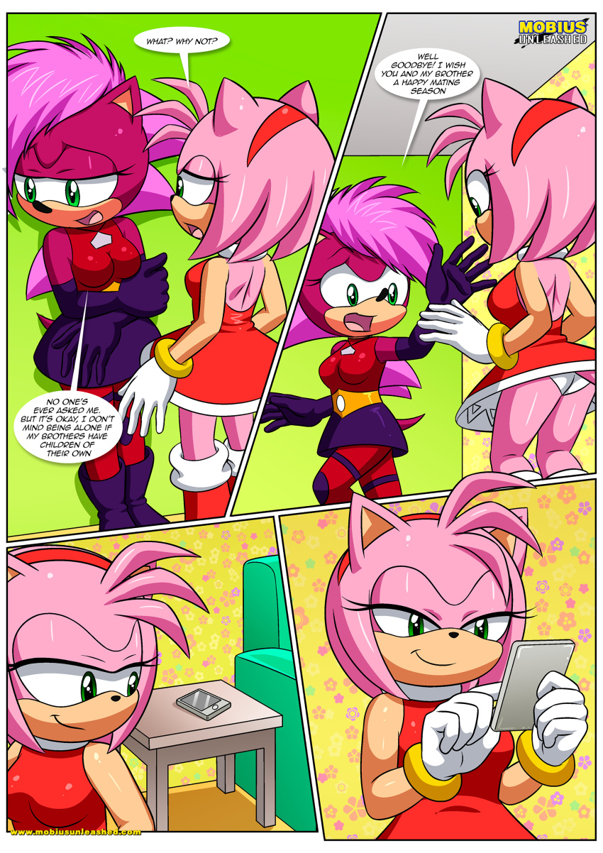 amy_rose bbmbbf comic furry furry_only mobian_mating_season_(comic) mobius_unleashed palcomix sega sonia_the_hedgehog sonic_the_hedgehog_(series)