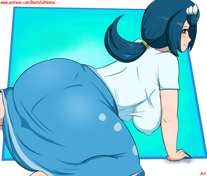 1girl 1girl 1girl anime_milf ass big_ass blaze_(artist) blue_hair clothed clothed_female female_focus female_onaly lana's_mother_(pokemon) mature mature_female milf pokemon pokemon_sm solo_female solo_focus tagme video_game_character video_game_franchise