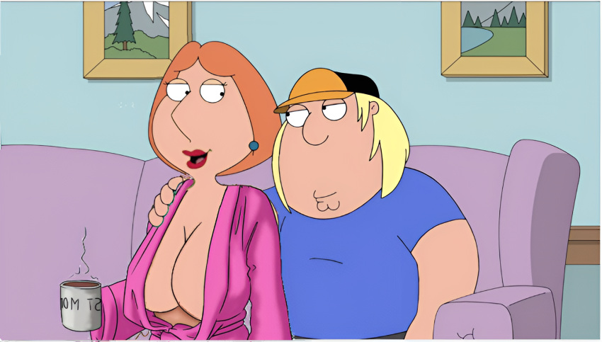 age_difference big_breasts cartoon_milf cheating_wife chris_griffin family_guy imminent_incest imminent_sex incest lois_griffin milf mother mother_&amp;_son son topless_(female)