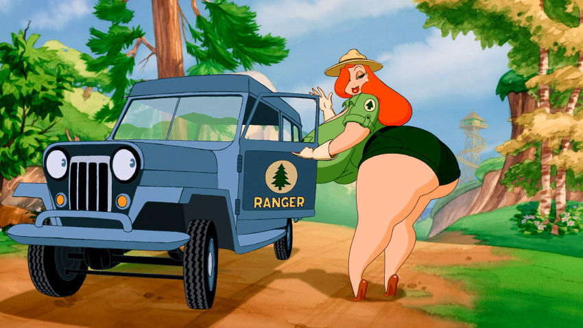 breast_expansion butt_expansion dat_ass disney gigantic_ass gigantic_breasts green_eyes jessica_rabbit photoshop red_hair who_framed_roger_rabbit woot