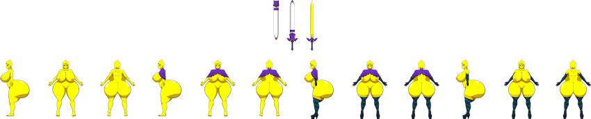 ale-mangekyo ale-mangekyo_(artist) areolae ass big_ass big_breasts breasts commission dat_ass female fi gold_eyes gold_skin nipples nude pussy scabbard skyward_sword solo sword the_legend_of_zelda weapon