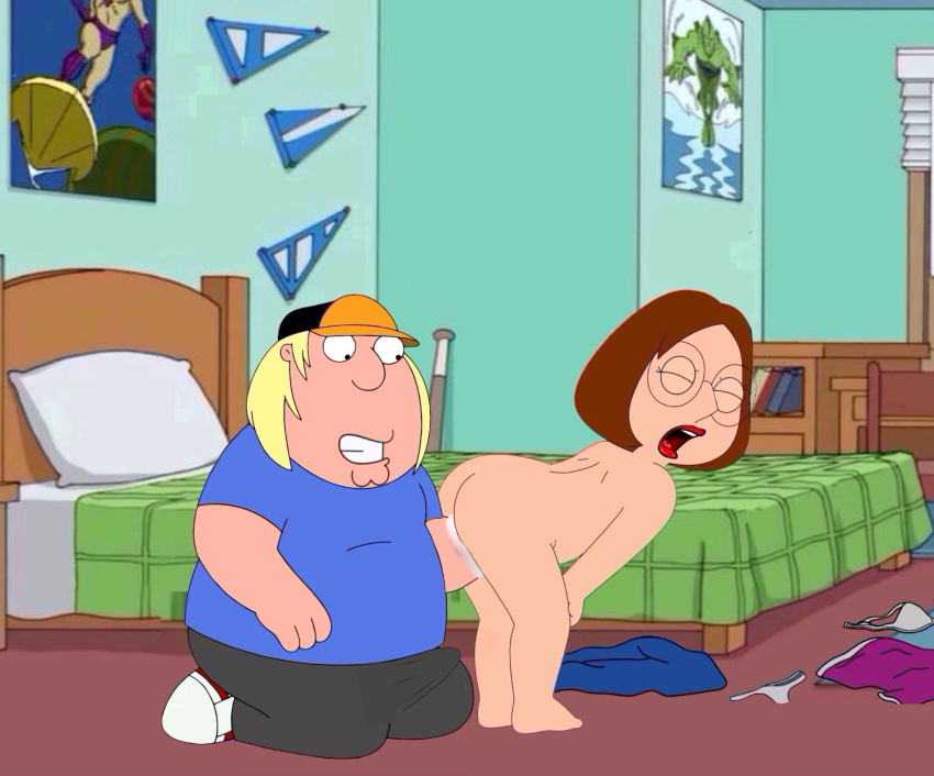 ass bent_over brother_and_sister chris_griffin family_guy fisting glasses incest inseminating meg_griffin nude orgasm_face thighs