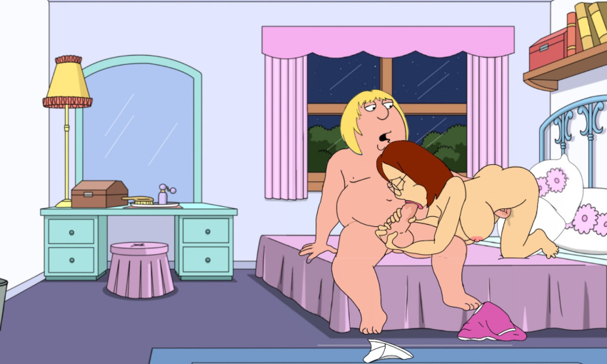 bedroom brother_and_sister chris_griffin family_guy fellatio fellatio meg_griffin nude sucking_penis