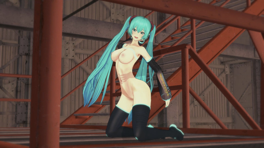 16:9 16:9_aspect_ratio anime belly belly_button blush breasts breasts breasts erect_nipples female_penetrated hentai indoors kneel kneeling_sex looking_at_viewer looking_pleasured miku_hatsune nipples open_eyes open_mouth partially_clothed penetration ponytails sex teen vocaloid