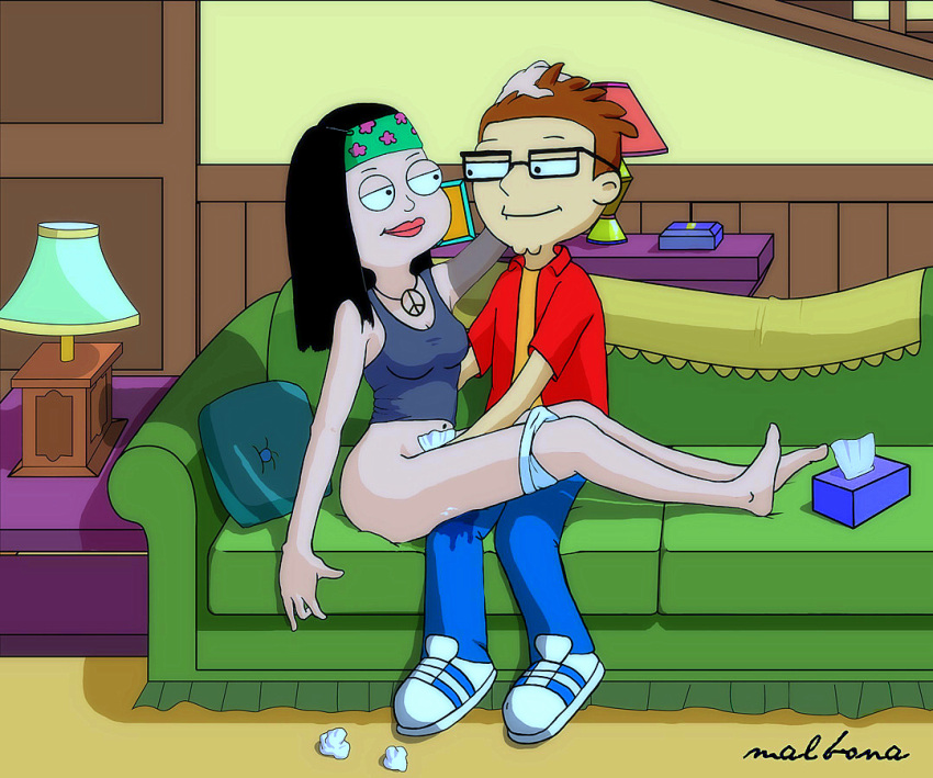 american_dad ass black_hair breasts brother_and_sister brown_hair glasses hayley_smith incest panties_down steve_smith thighs